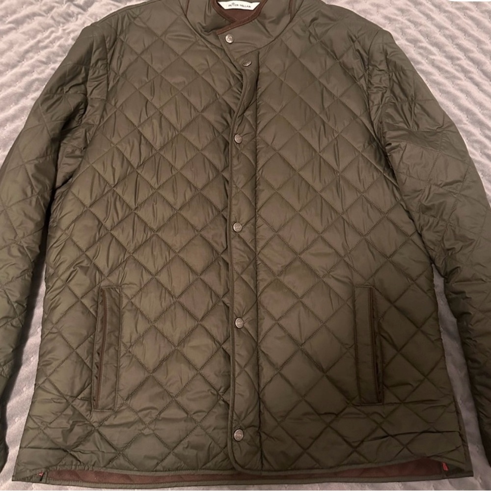 Peter Millar Olive Quilted Jacket
